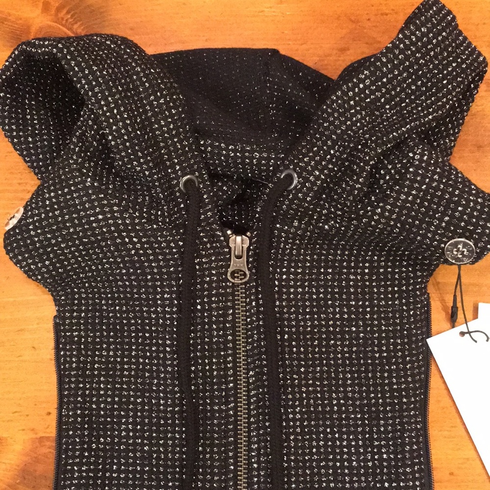 New VERONICA BEARD Silver/Blk Otis Hoodie Dickey - Picture 4 of 8